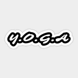 Y.O.G.A yoga design Sticker